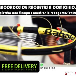 Encordados de raqueta de tenis a domicilio delivery (ida y vuelta) Gratis