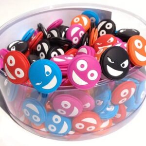 Antivibradores para Raqueta de Tenis con Expresiones Doble Cara (Alegre y Sorprendida)