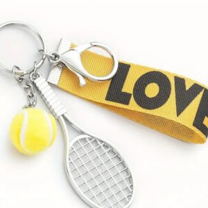 Llavero de Tenis – Diseño de Tenis y Raqueta